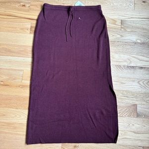 Long wool skirt